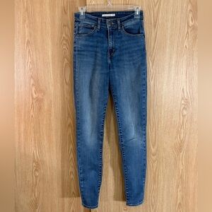 Levi's Women's 711 Blue High Rise Skinny Jeans